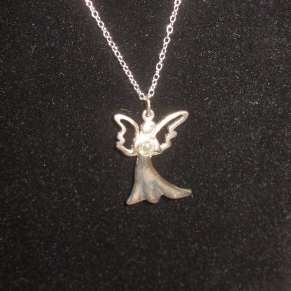 Vintage Camco Silver Tone Angel Necklace - Picture 2 of 3